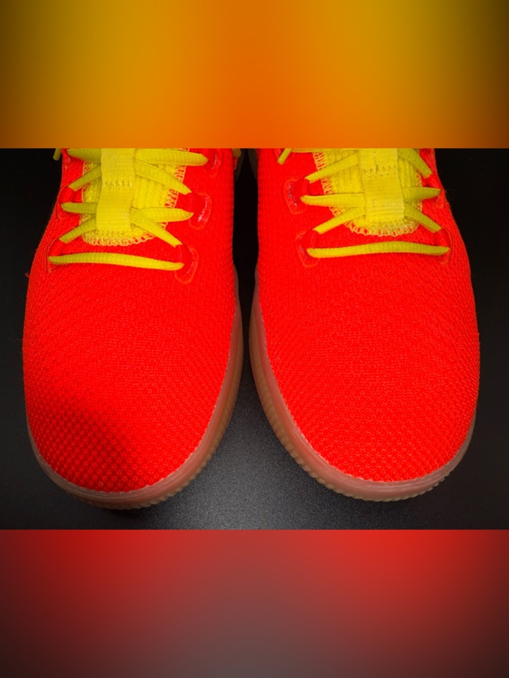 Puma Clyde Court Neon Orange Sneakers Men’s 10 Women’s 11.5 Glow Sole High Top - Picture 8 of 17